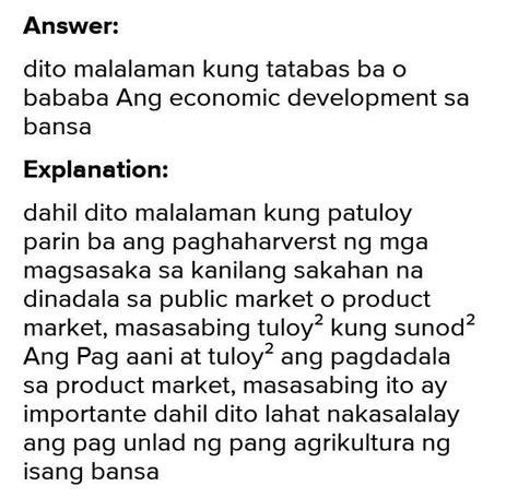 Bahagi na ginagampanan ng product market sagot